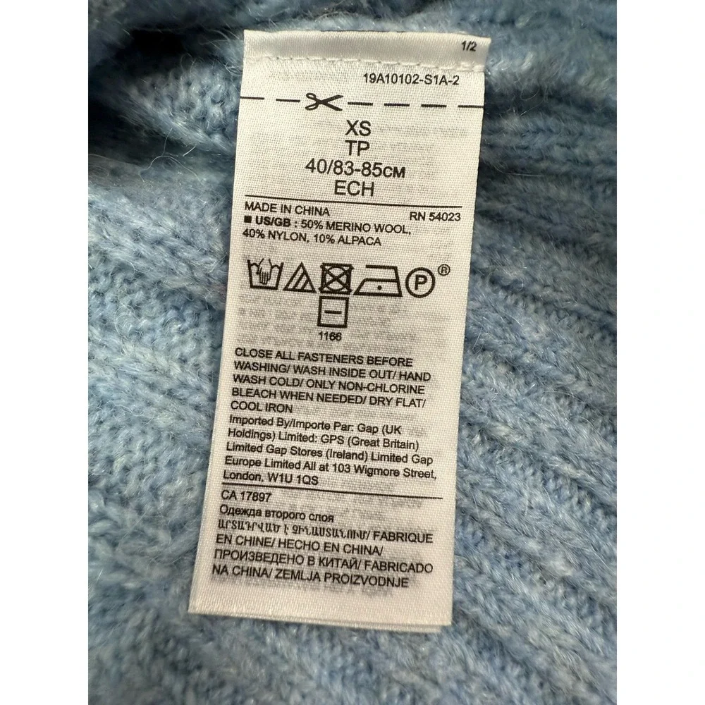 Banana Republic Cardigan Sweater Blue Junior Girl X Small Light Blue Button‎ Up